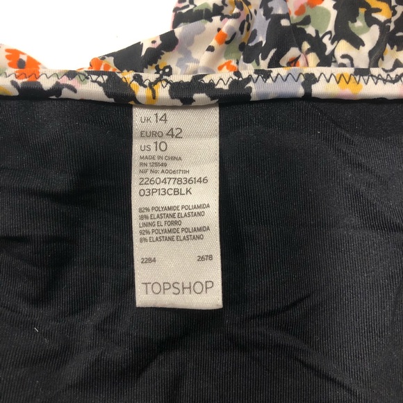 Top shop black floral bikini bottom - Picture 3 of 3